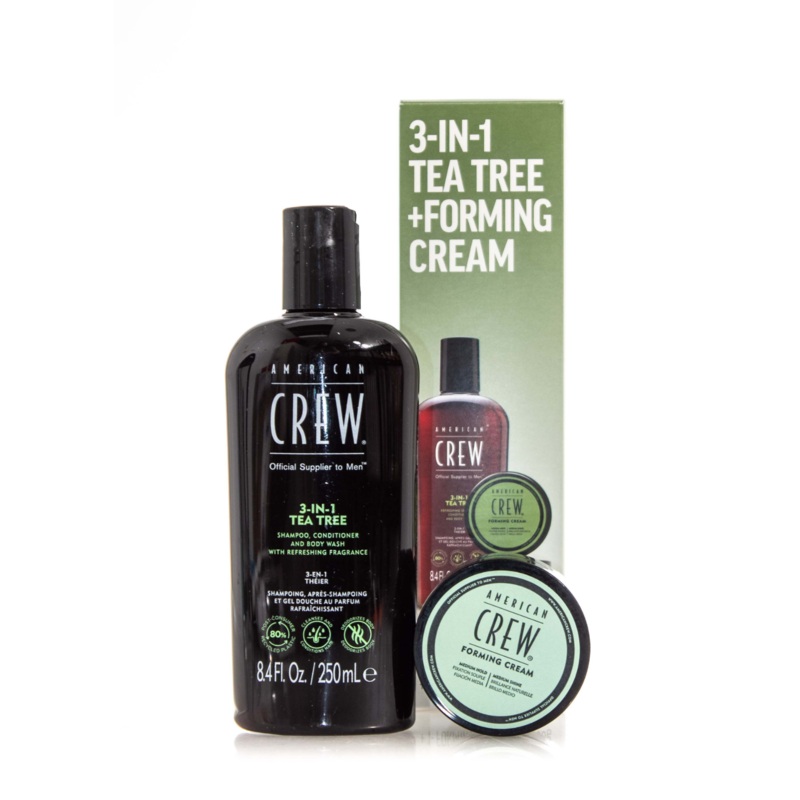 AMERICAN CREW  3IN1 TEA TREE + FORMING CREAM HOLIDAY DUO SET 2024