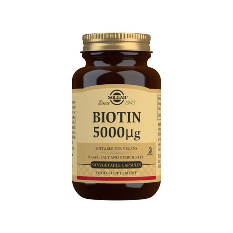 Solgar Biotin 5000ug 50 Vegetable Capsules