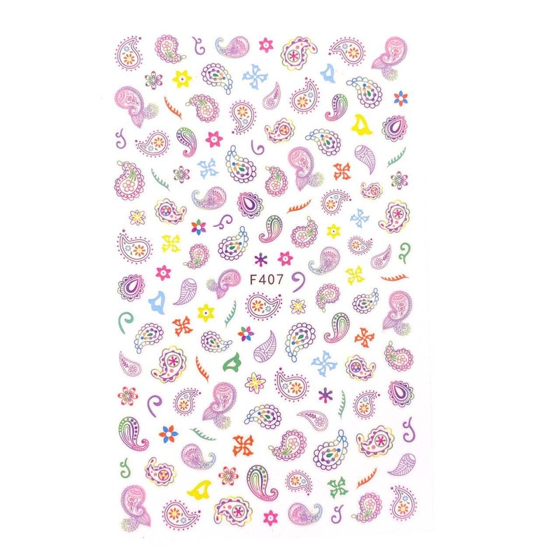Nail Sticker – Paisley Rainbow