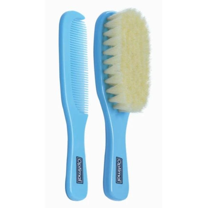 Optimal – Natural Bristles Baby Brush & Comb Set
