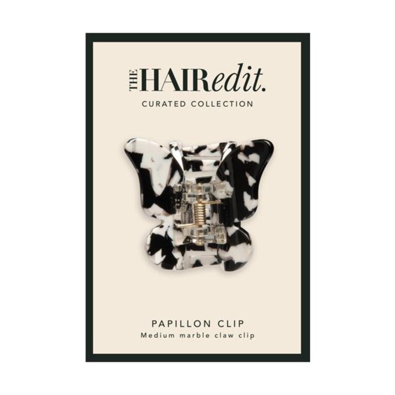 THE HAIR edit — Grand Papillon Clip – Black Marble