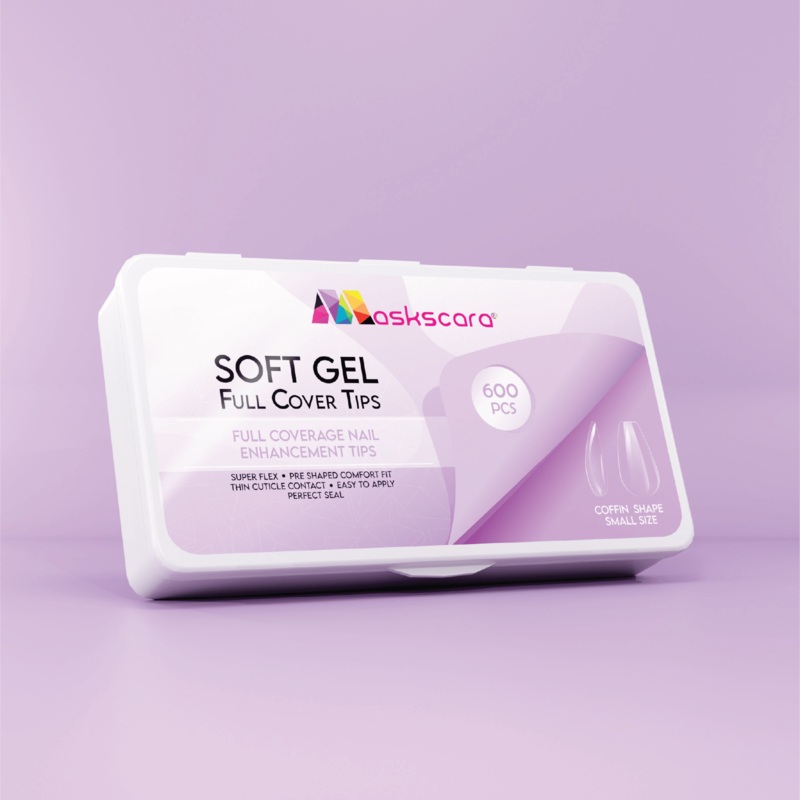 Soft Gel Tips – Full Cover (Coffin Small)