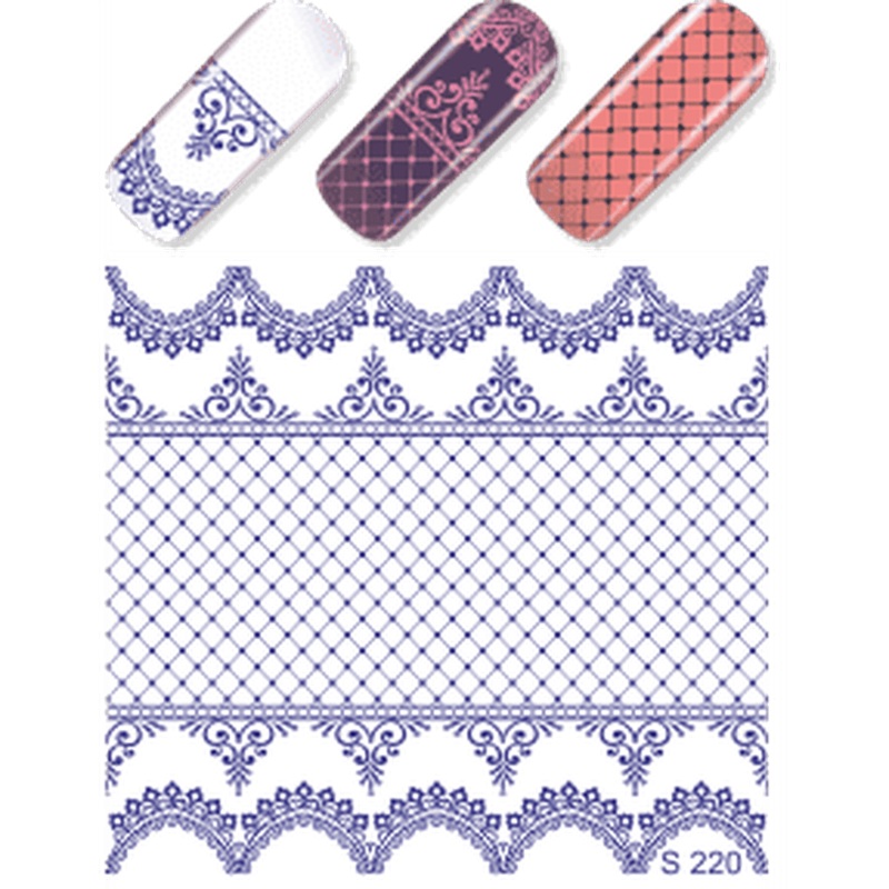 Henna & Net Blue Water Transfer – 220BL