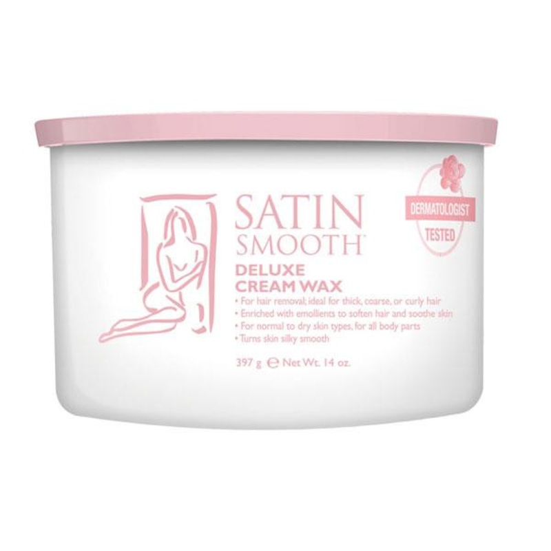 Satin Smooth — Deluxe cream wax – For full body & face 14oz