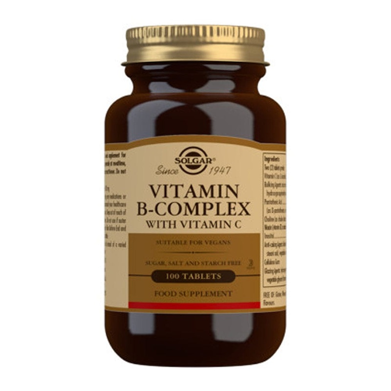 Solgar Vitamin B-Complex with Vitamin C 100 Tablets