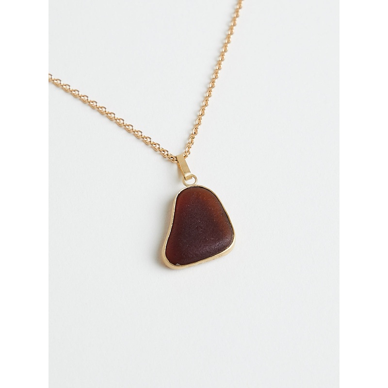 Natural Stone Pendant #8 – Set in 18k Yellow Gold