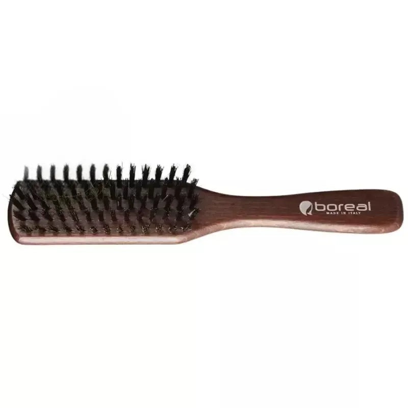 Boreal Rectangular Flat Model Wood Handle Hair Brush -Reinforced Bristle