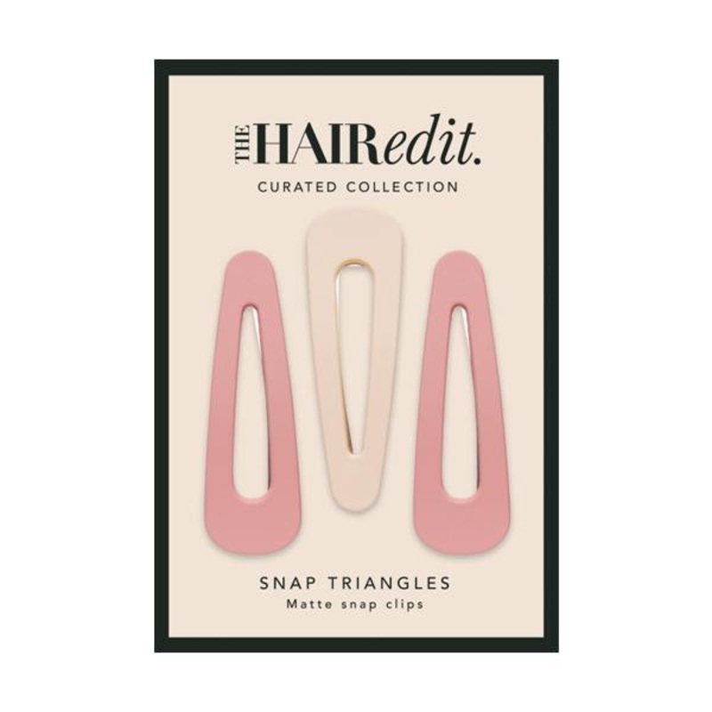 THE HAIR edit — Snap Triangles Blush – 3pk