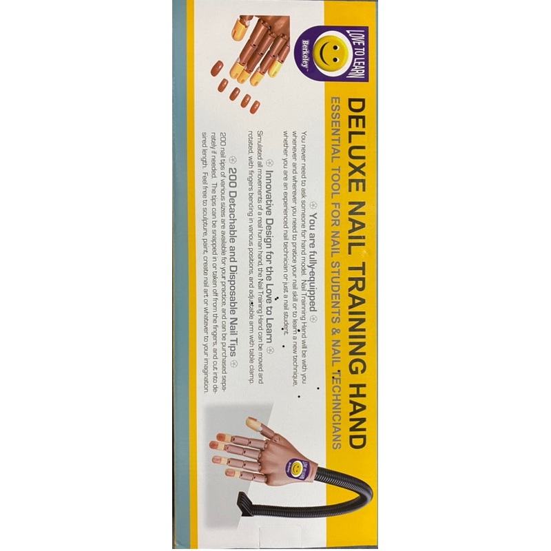 BERKELEY Deluxesmooth Nail Traning Hand With 200Tips