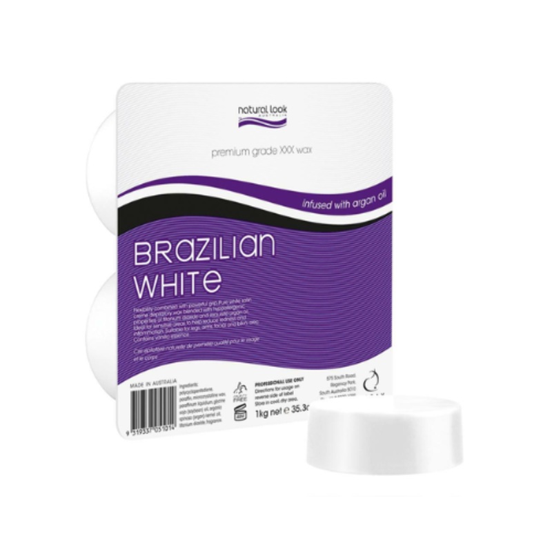 NATURAL LOOK Brazilian White Hard Wax  |  Various Sizes