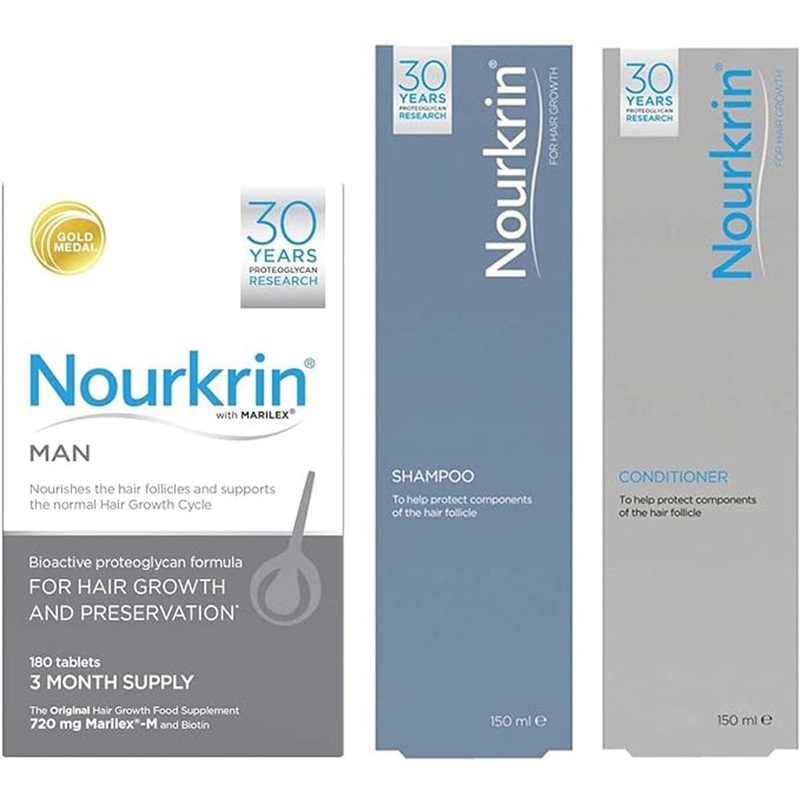 Nourkrin Man Value Pack – 180 Tablets, Shampoo & Conditioner