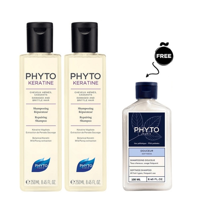 Phyto – Phytokeratine Repairing Shampoo Duo Pack Bundle