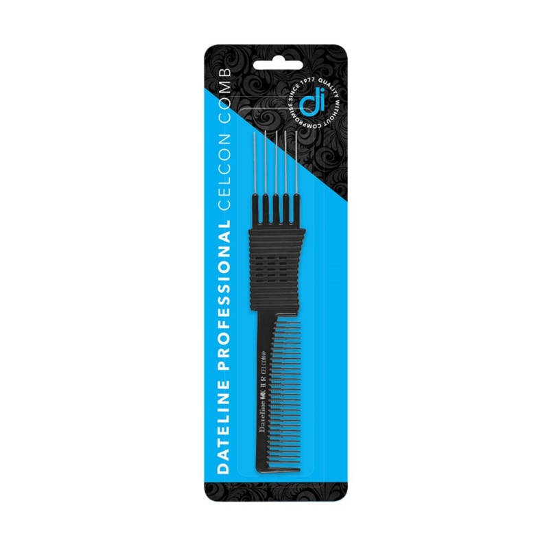 DATELINE CELCON MK11R METAL TEASING COMB 19CM BLACK