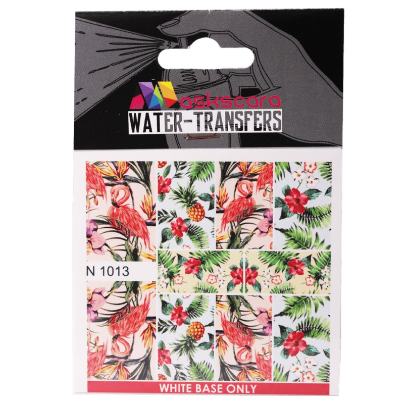 Tropical Flamingos & Pineapples Water Transfer – 1013