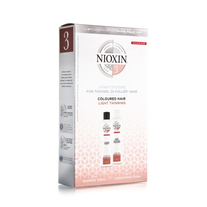 NIOXIN SYSTEM 3 CLEANSER SHAMPOO & SCALP THERAPY REVITALISING CONDITIONER 300ML DUO