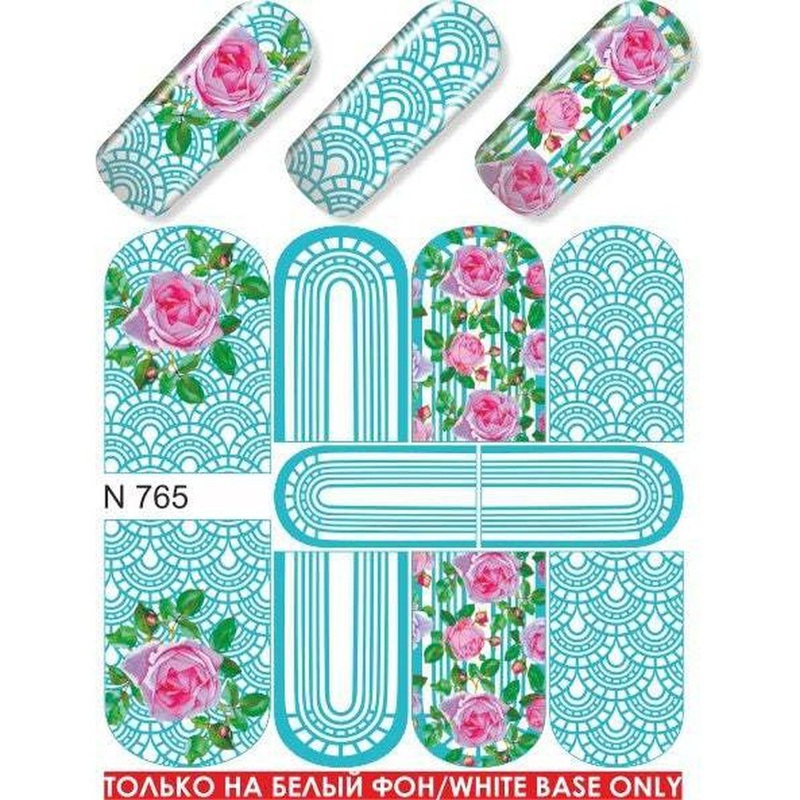 Roses & Archways Water Transfer – 765