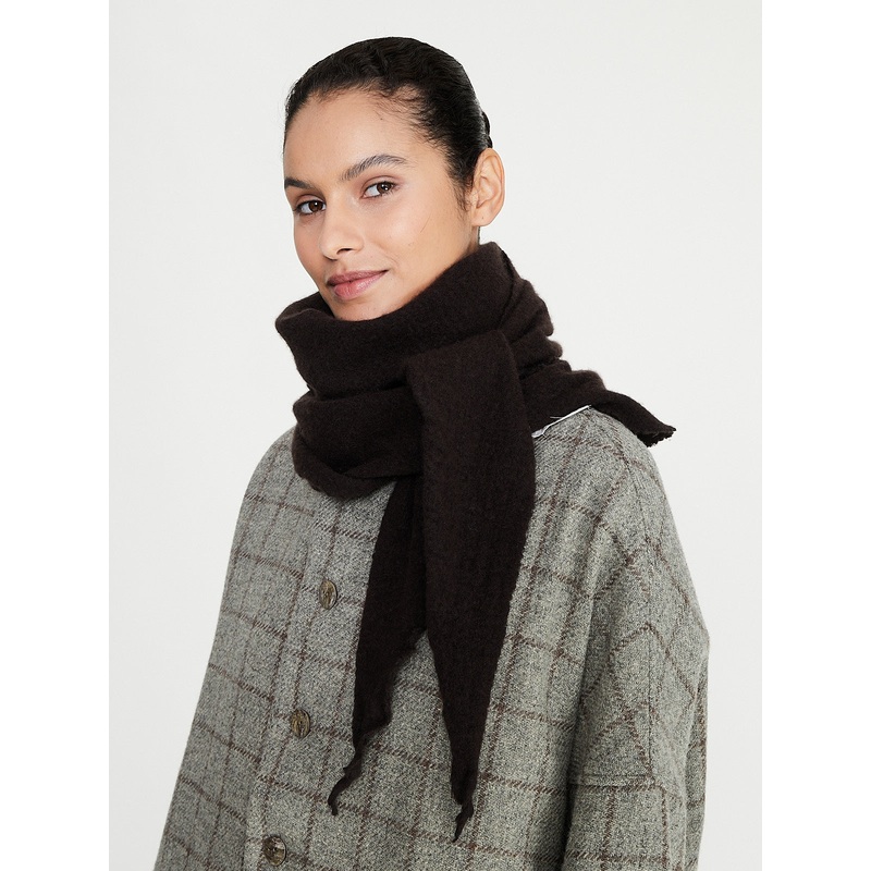 Soft Triangle Scarf WO/WS in Chocolate