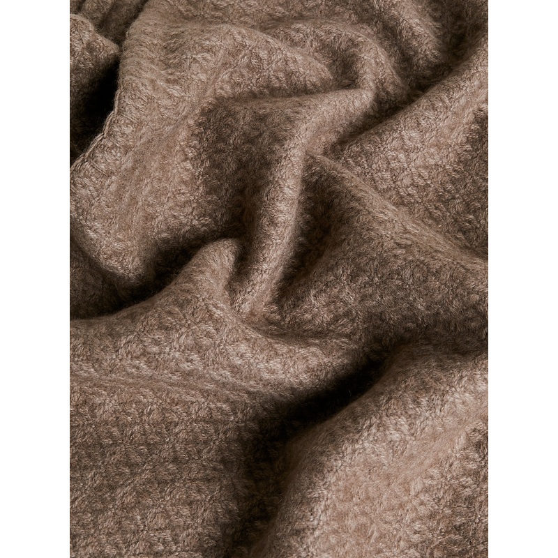 Large Waffle Blanket in Dark Brown