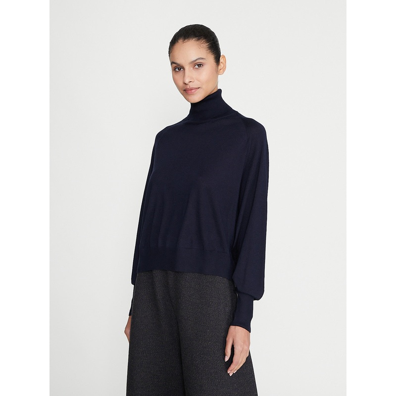 Levity Turtleneck in Navy