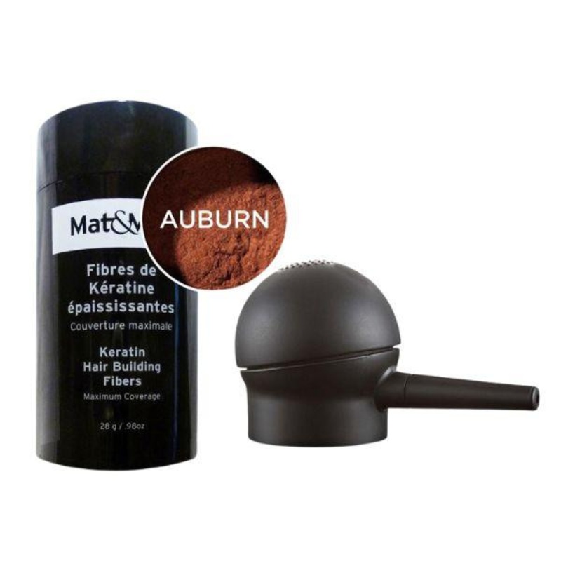 Mat&Max — Keratin hair fiber .98oz – Auburn + Applicator