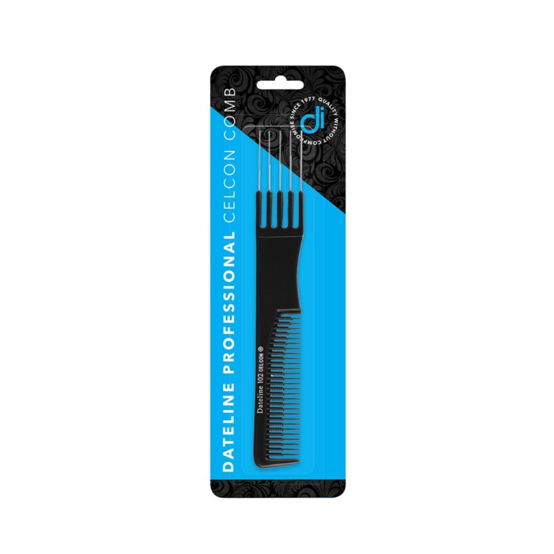 DATELINE CELCON MK11/102 METAL TEASING COMB 19CM BLACK