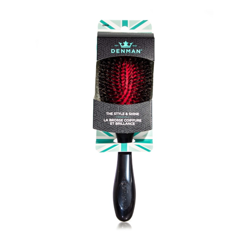 DENMAN D81M NATURAL BRISTLE NYLON QUILL MEDIUM BLACK BRUSH