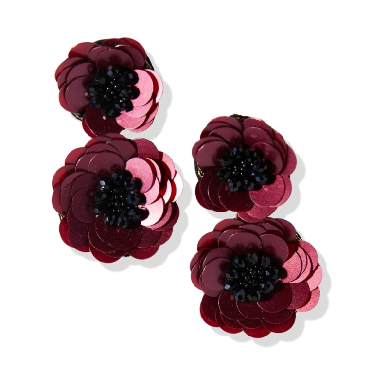 Double Flower Post Earrings