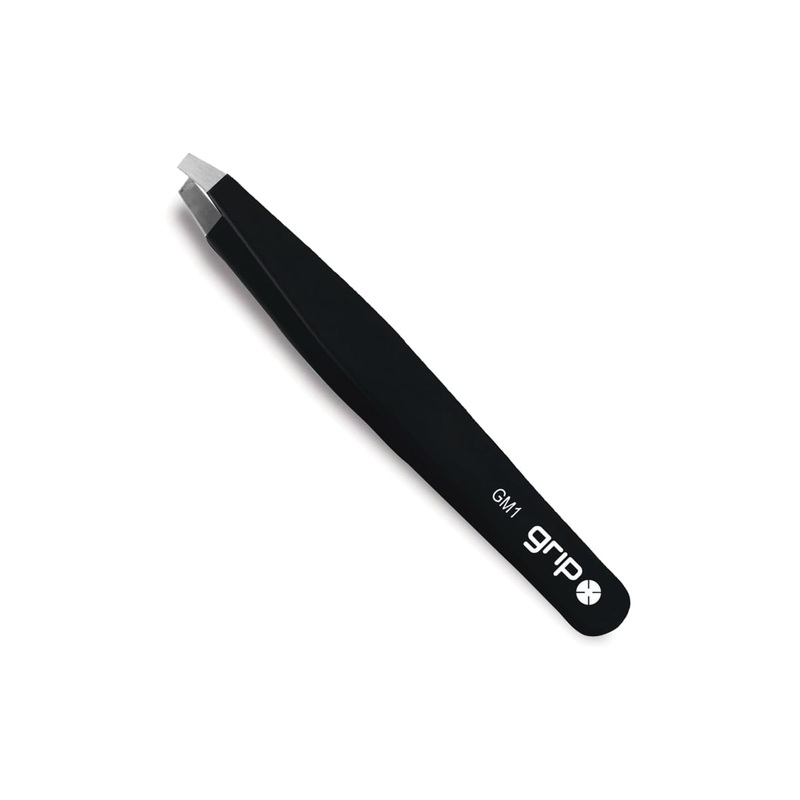 GRIP GM1 SLANTED BLACK TWEEZERS