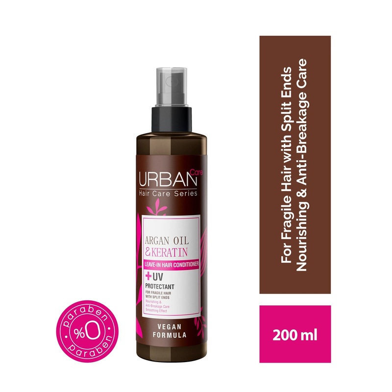 Urban Care Argan Oil & Keratin Leave In Conditioner Spray (2 Phase) 200 Ml