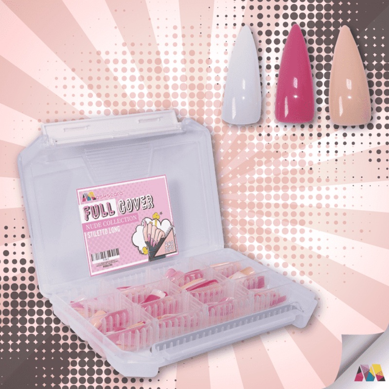 Full Cover Nude Collection – Long  Stiletto Tips – (240 tips per box)