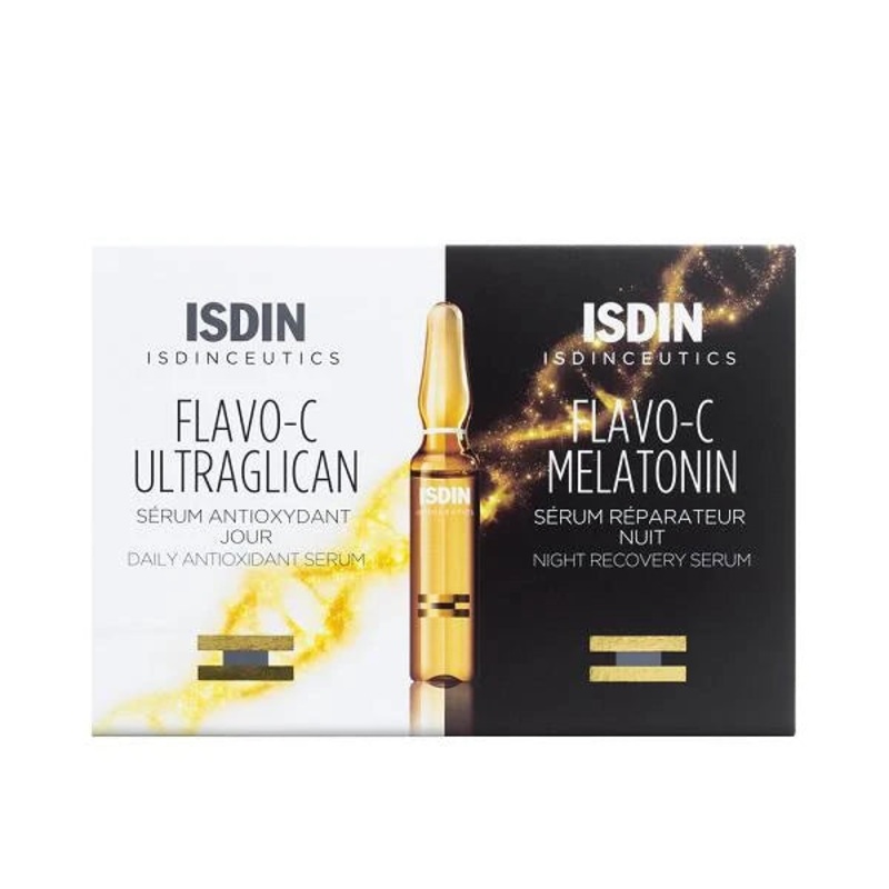 Isdin Flavo-c Ultraglican & Melatonin Ampules Combo Pack