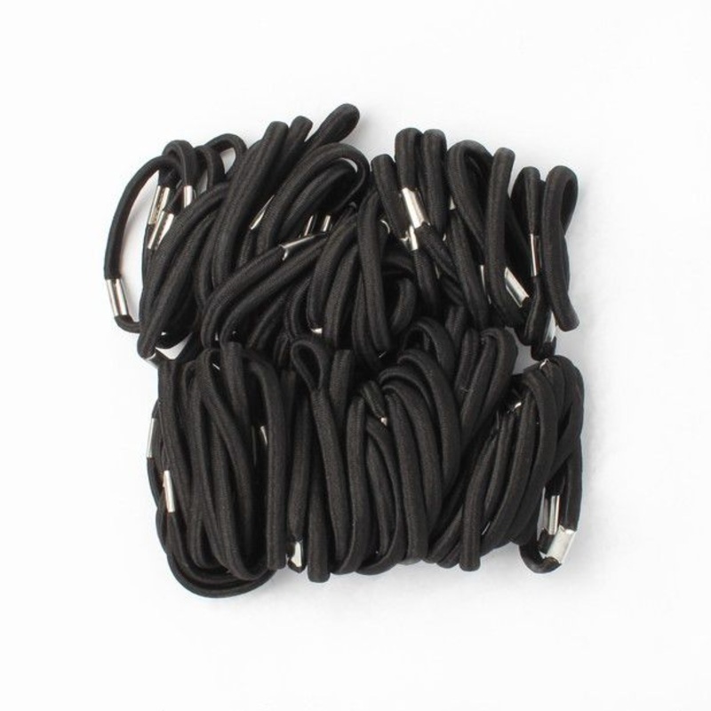 Molly & Rose Item 8709 Bulk elastics – Black – 5mm thick – Pack of 100