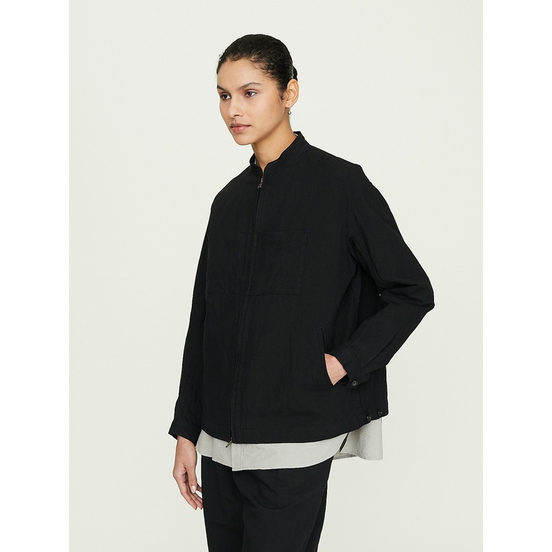 Stand Collar Work Blouson 2 in Black