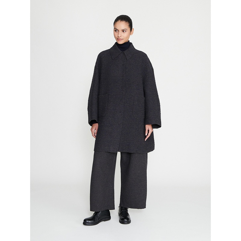 Wool Lane Coat in Blue/Green Mix