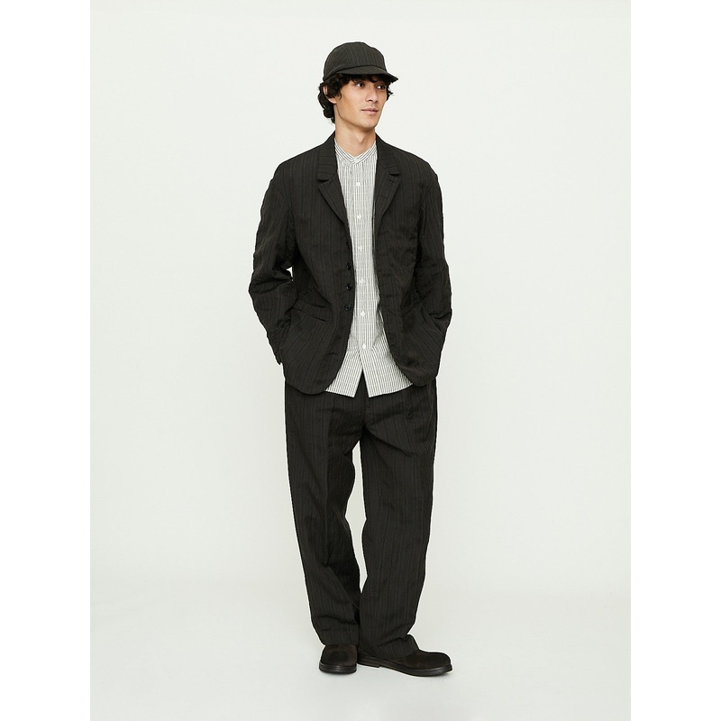 S.Schenker Striped Flying V Trousers in Brown