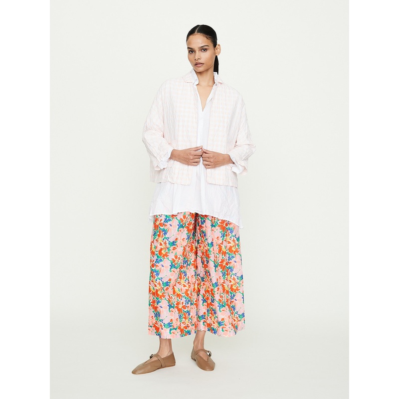 Giacca Jacket Peonia Nido Lavata in White Pale Pink 1cm Check