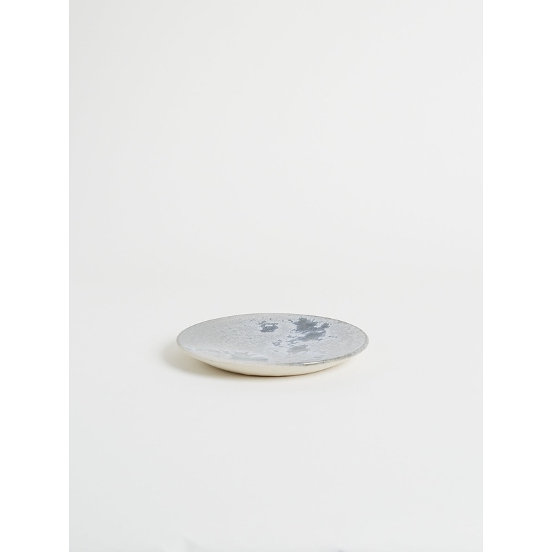 Small Flat Plate Shape #3 in White and Soft Blue