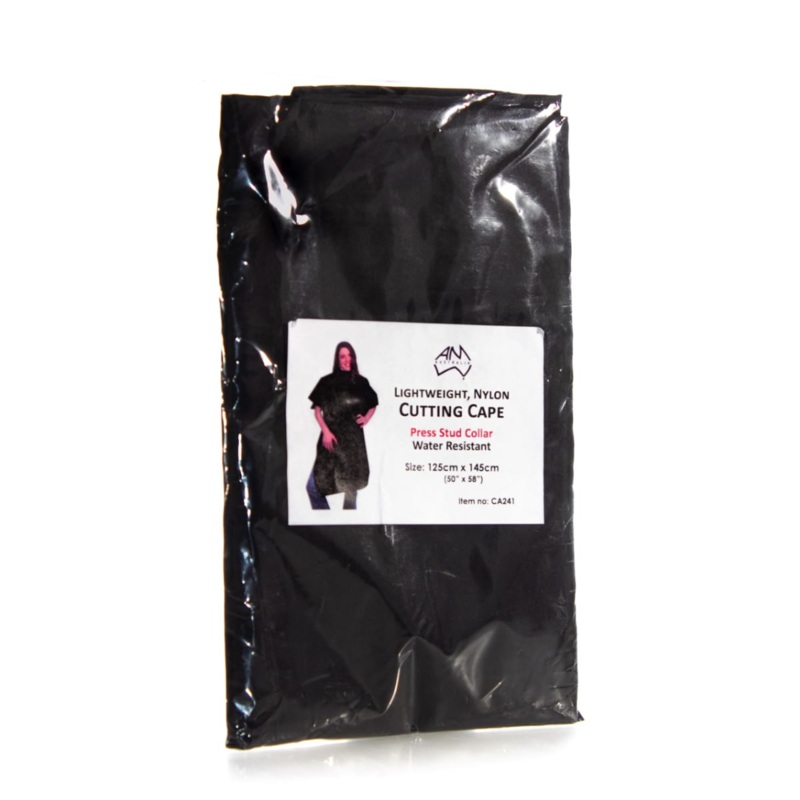 A M WILLIAMS LIGHTWEIGHT NYLON CUTTING CAPE WITH PRESS STUD COLLAR