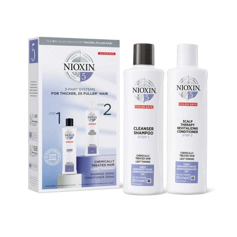 NIOXIN SYSTEM 5 CLEANSER SHAMPOO & SCALP THERAPY REVITALISING CONDITIONER 300ML DUO