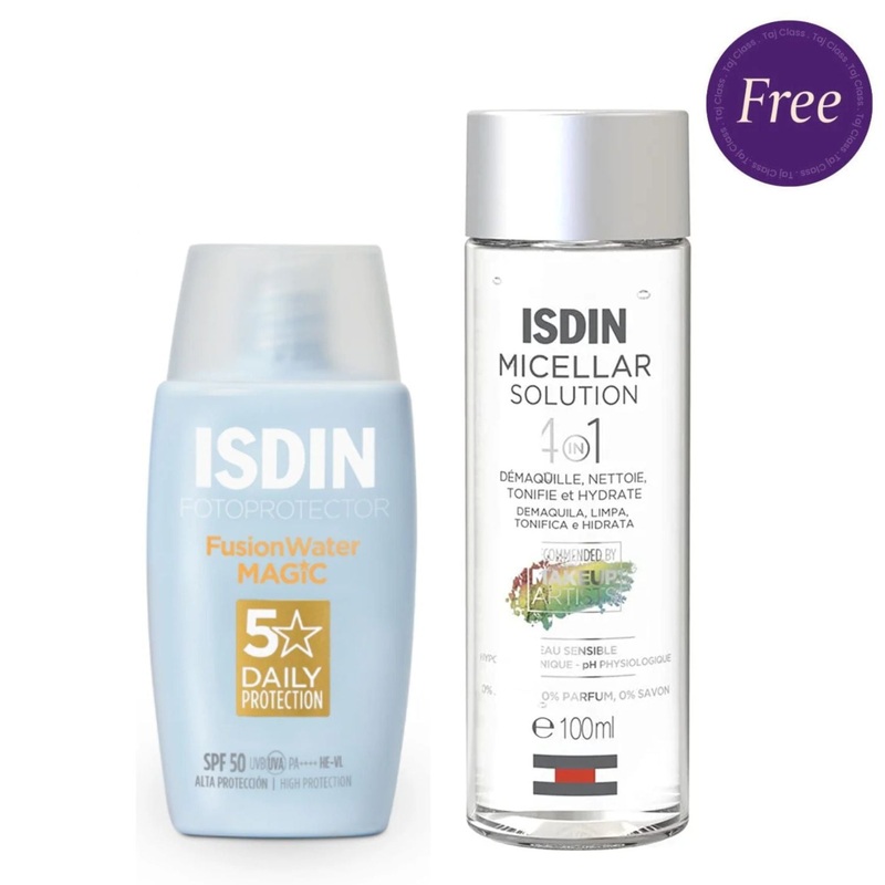 Isdin Fusion Water Spf50+ 50ml & Free Micellar Water 100ml Offer