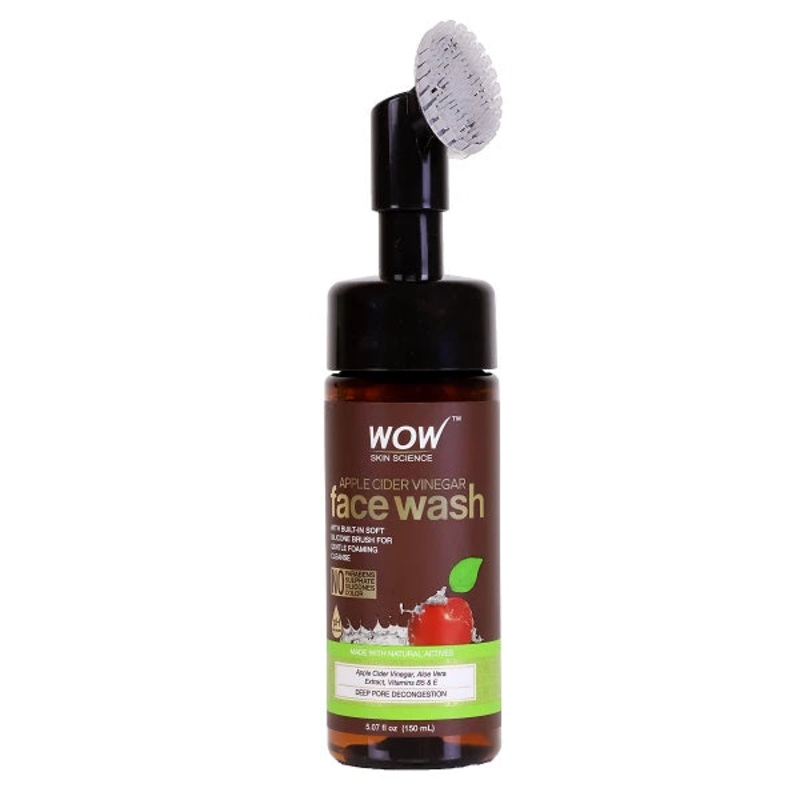 Wow Skin Science Apple Cider Vinegar Face Wash with Brush 150ml