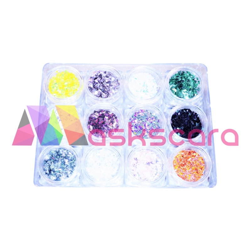12 Pack Geometric Triangle Glitter