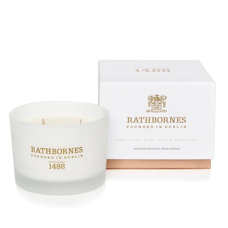 Rathbornes Dublin Tea Rose 2 wick Classic Candle