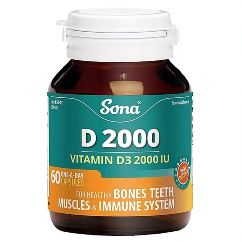 Sona Vitamin D3 2000 IU Capsules