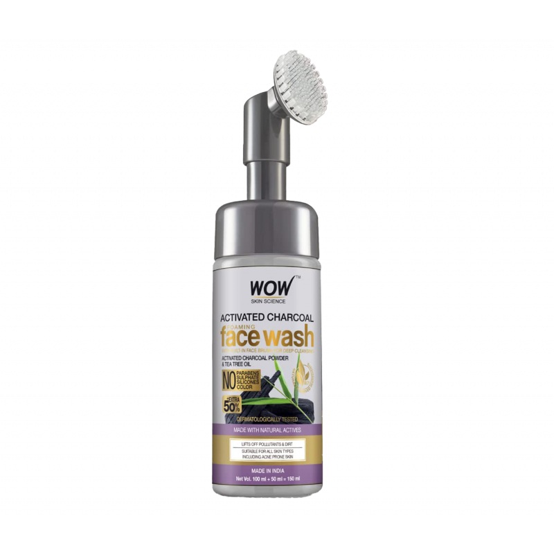 Wow Activated Charcoal Foaming Face Wash 150ml