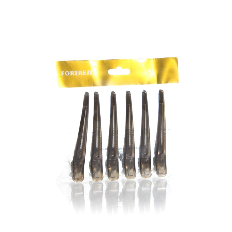 FORTRESS Plastic/Aluminium Clips  |  6 Pack, Short Black