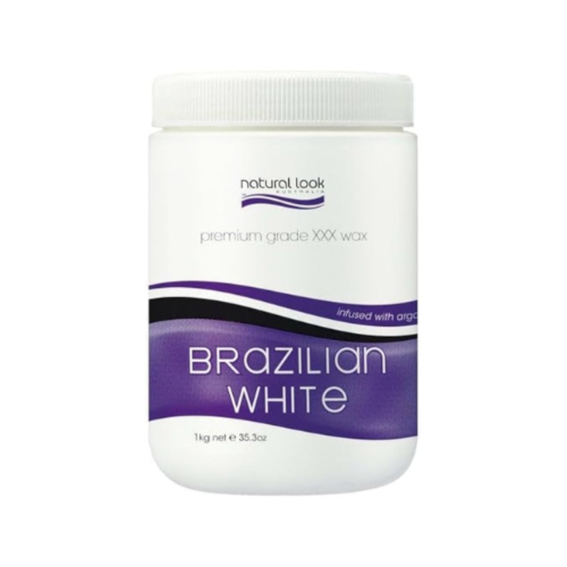 NATURAL LOOK BRAZILIAN WHITE STRIP WAX 1KG