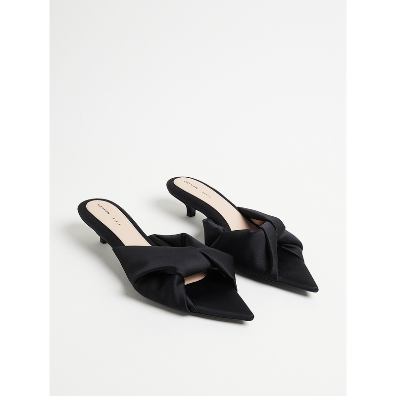 Coupole Knotted Open Toe in Deep Black
