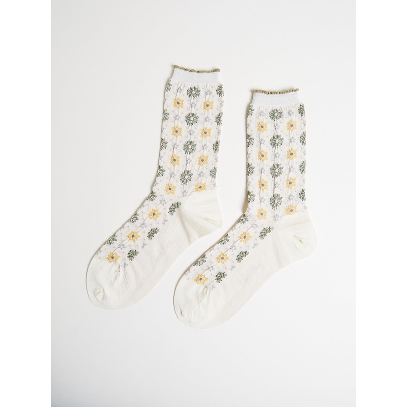 Kaleidoscope Socks in Ivory