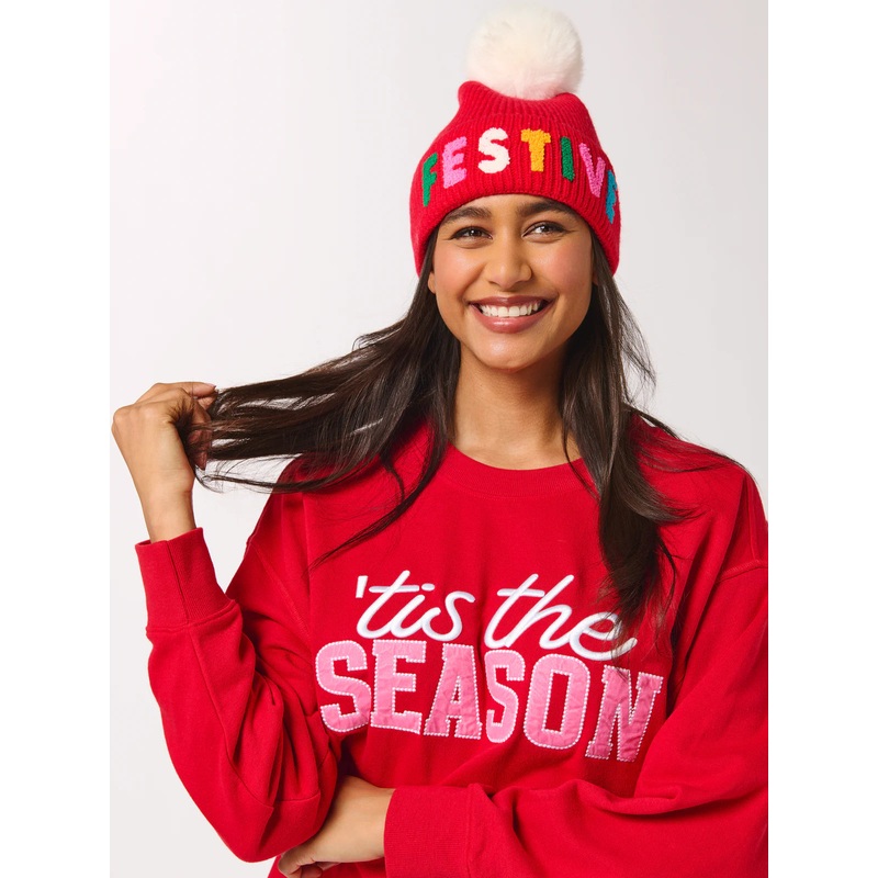 Shiraleah “Tis The Season” Lounge Sweatshirt, Red